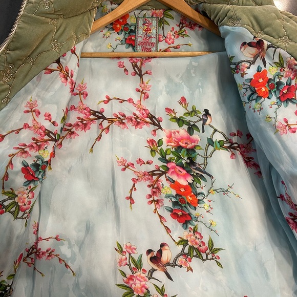 Johnny Was Sage Embroidered Puffer Jacket - Picture 3 of 5